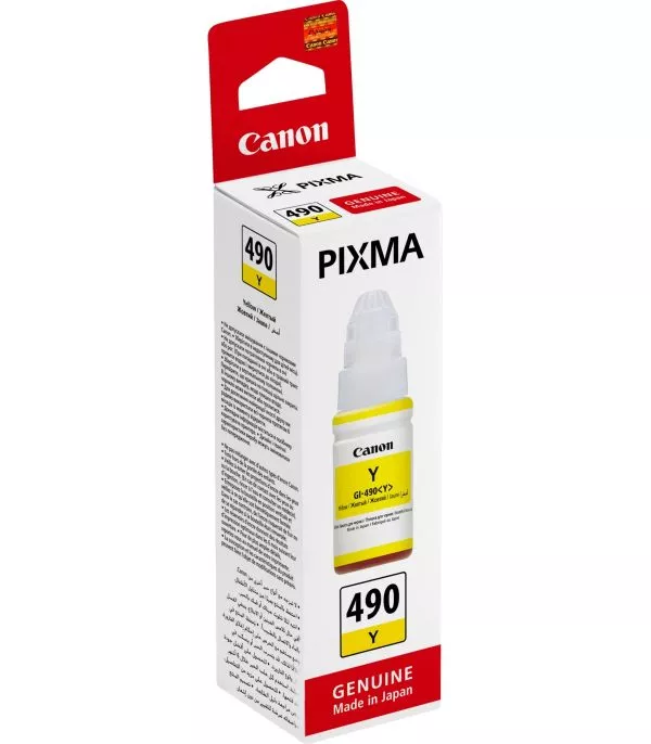 bouteille-d-encre-canon-gi-490-jaune-d-origine-0666c001ab Bouteille d'encre Canon GI-490 Jaune d'origine - 0666C001AB
