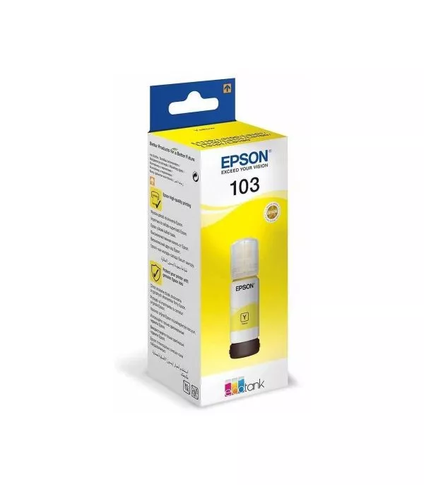 Bouteille d’encre Epson EcoTank d’origine 103 Jaune - C13T00S44A