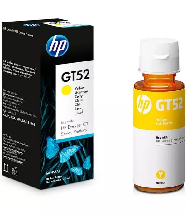 Bouteille d'encre HP GT52 Yellow - M0H56AE