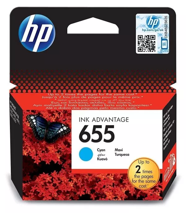 Cartouche d’encre HP 655 Cyan - CZ110AE