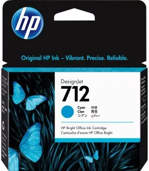 Cartouche d'encre HP 712 Cyan - 3ED67A