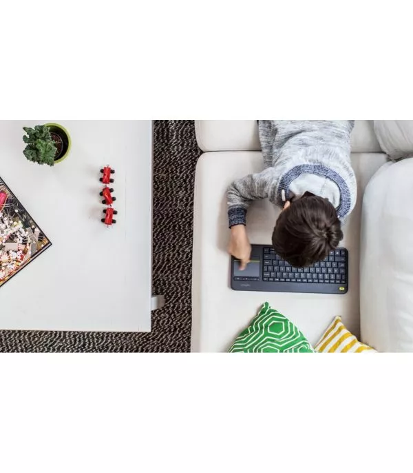 Logitech K400 Clavier sans fil avec pavé tactile intégré AZERTY Noir - 920-007129