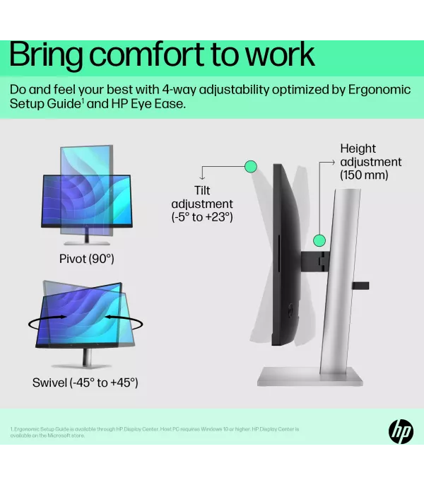 Écran 21,45" Full HD HP E22 G5 (6N4E8AS)