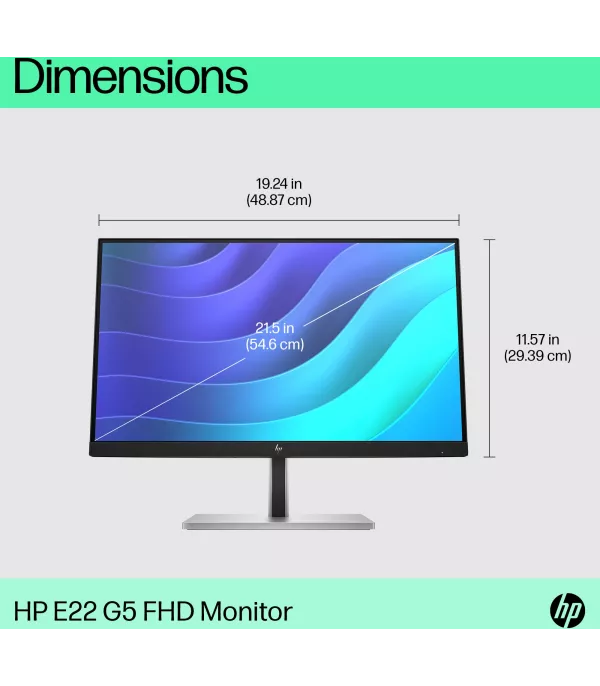 Écran 21,45" Full HD HP E22 G5 (6N4E8AS)