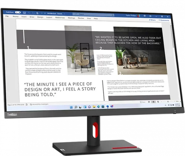 Écran 27" Full HD Lenovo ThinkVision S27i-30 (63DFKAT4EU)