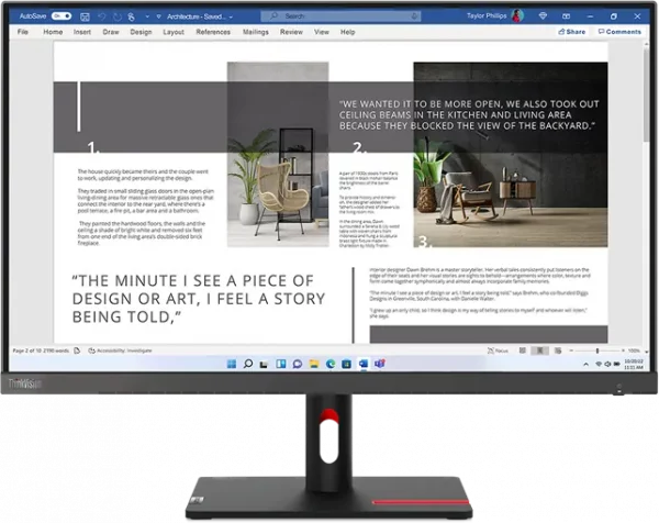 Écran 27" Full HD Lenovo ThinkVision S27i-30 (63DFKAT4EU)