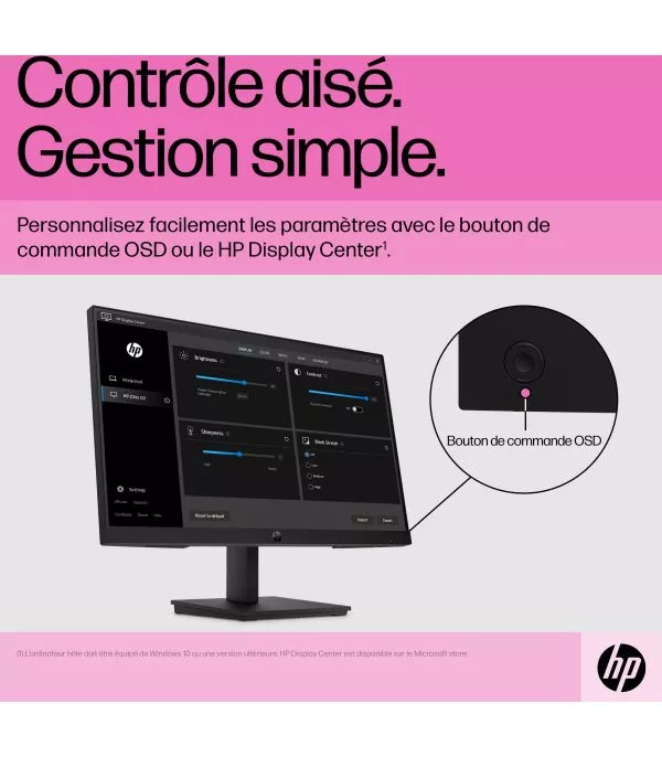 ecran-hp-p22-g5-fhd64x86aa-4 Écran HP P22 G5 21,5" Full HD - Moniteur PC HDMI/VGA (64X86AA)