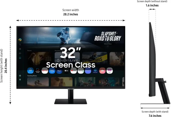 Écran intelligent 32 " Samsung Vision AI M7 M70F UHD 4K (LS32FM700UUXEN)
