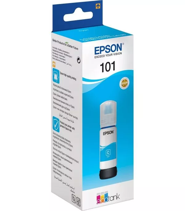 Epson 101 Cyan - Bouteille d’encre Epson EcoTank d’origine - C13T03V24A