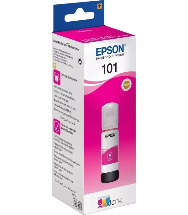 Epson 101 Magenta - Bouteille d’encre Epson EcoTank d’origine - C13T03V34A