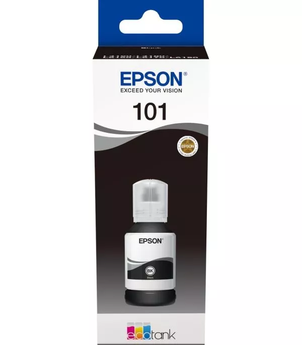 Epson 101 Noir - Bouteille d’encre Epson EcoTank d’origine - C13T03V14A