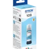Epson 108 Cyan clair - Bouteille d'encre Epson EcoTank d'origine (C13T09C54A)