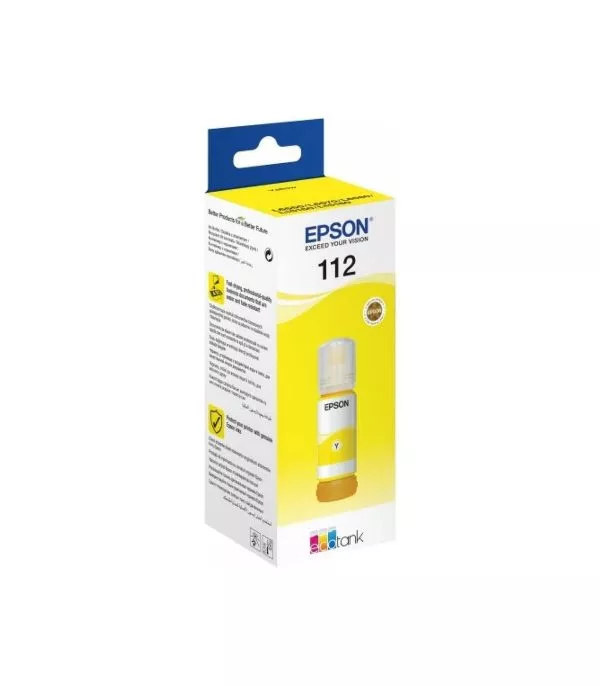 Epson 112 Jaune - Bouteille d'encre Epson EcoTank d'origine (C13T06C44A)