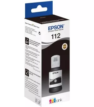 Epson 112 Noir - Bouteille d'encre Epson EcoTank d'origine (C13T06C14A)
