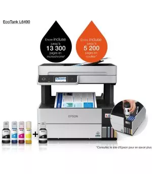 Epson EcoTank L6490 Imprimante multifonction à réservoirs rechargeables (C11CJ88404)