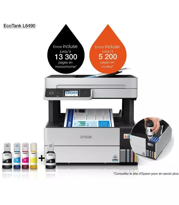 Epson EcoTank L6490 Imprimante multifonction à réservoirs rechargeables (C11CJ88404)