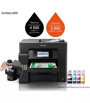 Epson EcoTank L6550 Imprimante multifonction à réservoirs rechargeables (C11CJ30403)
