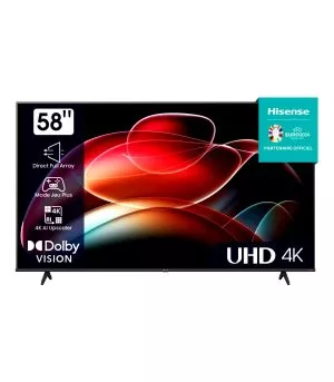Hisense – Smart TV UHD 4K 58'' LED Direct, Dolby Vision, VIDAA U4.0 (HIS58A6N)