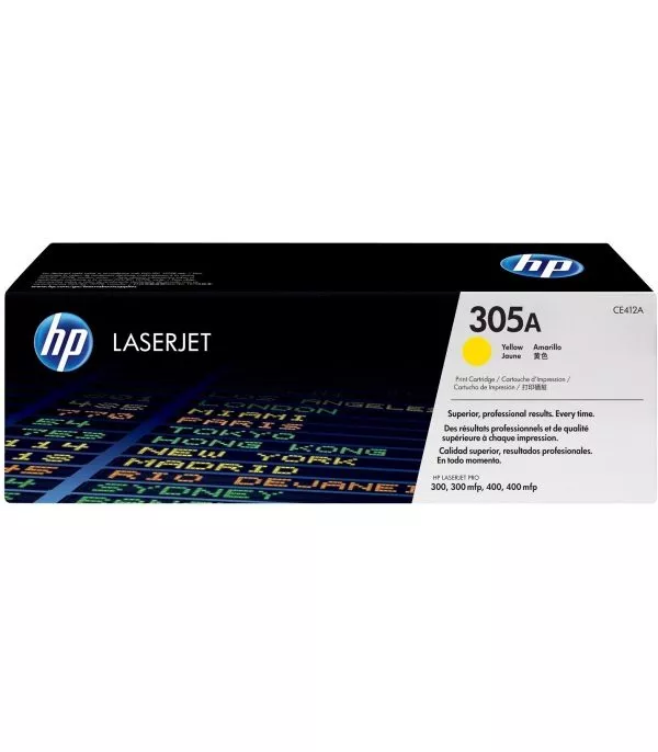 hp-305a-jaune-toner-original-ce412a HP 305A Jaune Toner laser original - CE412A