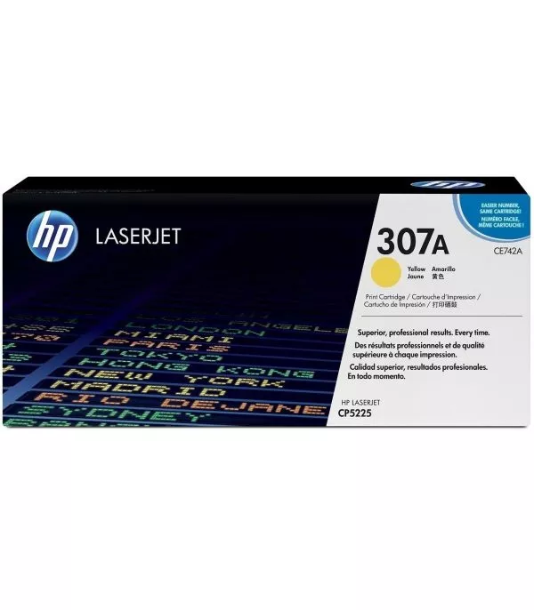 hp-307a-jaune-toner-original-ce742a HP 307A Jaune Toner Laser original - CE742A