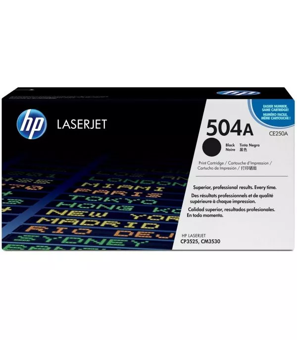 HP 504A Noir Toner Laser original - CE250A