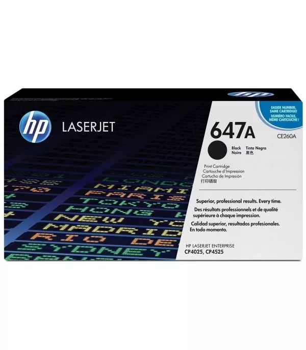 HP 647A Noir Toner laser original - CE260A