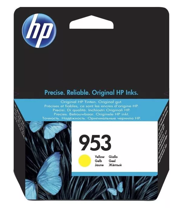 HP 953 jaune (pigmenté) Cartouche d'encre originale - F6U14AE