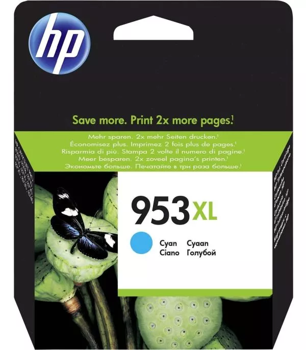 HP 953XL cyan (pigmenté) Cartouche d'encre originale - F6U16AE