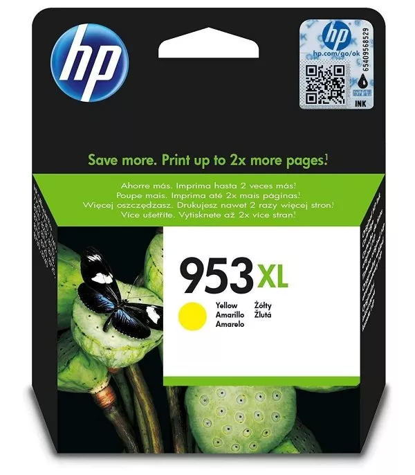 HP 953XL jaune (pigmenté) Cartouche d'encre originale - F6U18AE