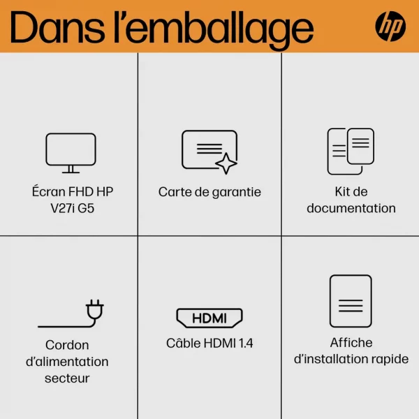 HP Écran FHD V27i G5 Écran FHD HP V27i G5 (65P64AA)