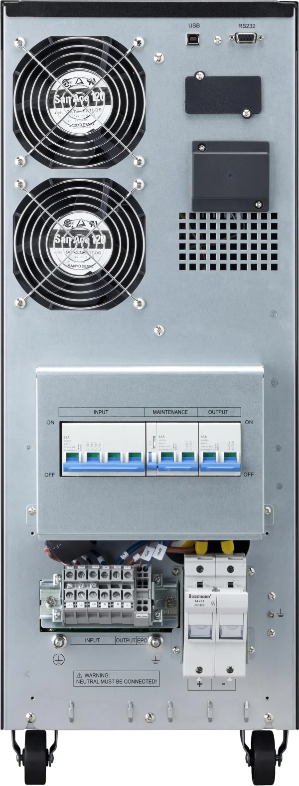 Onduleur On-line Eaton 9E 9E10KI - 8000 W / 10 kVA - Bornier
