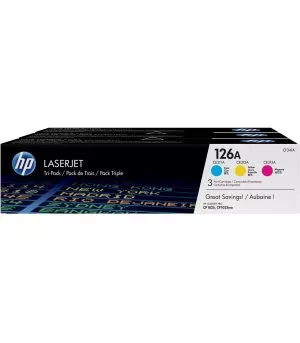 HP 126A PacK 3 Toners Laser originaux - CF341A