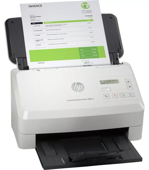scanner-hp-scanjet-enterprise-flow-5000-s5-6fw09a Scanner HP ScanJet Enterprise Flow 5000 s5 - (6FW09A)