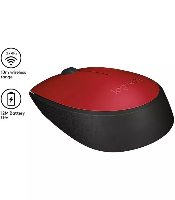 Logitech M171 Souris sans fil Rouge - 910-004641