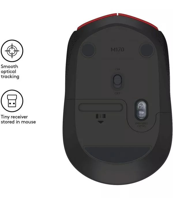 Logitech M171 Souris sans fil Rouge - 910-004641