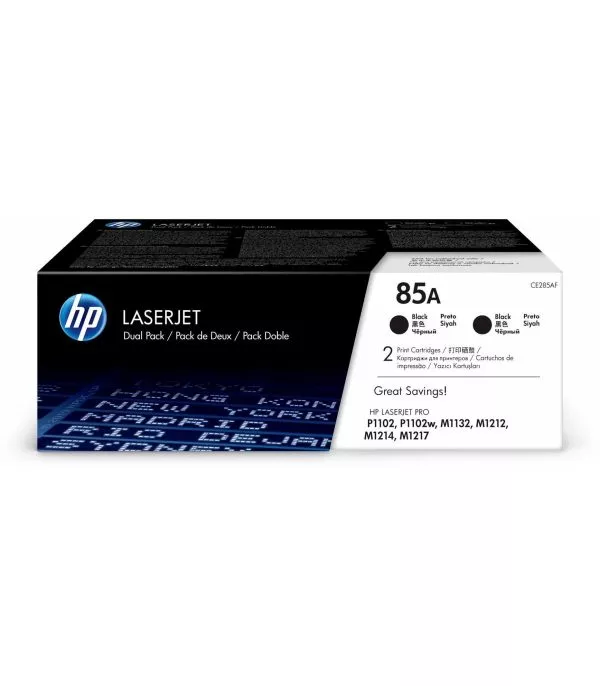 HP 85A Noir Pack 2 Toners Laser Originaux - CE285AF