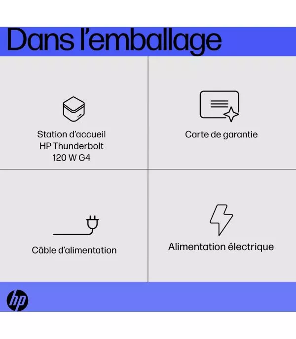 Station d’accueil HP Thunderbolt 120 W G4 (4J0A2AA)