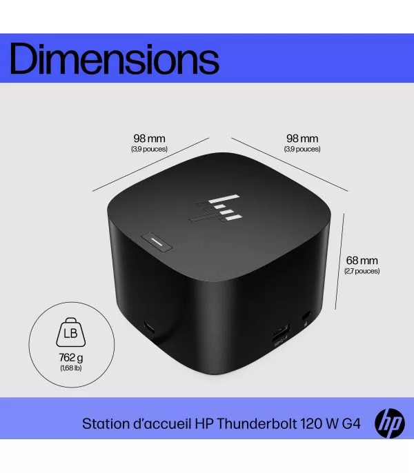 Station d’accueil HP Thunderbolt 120 W G4 (4J0A2AA)
