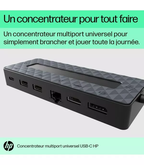 Concentrateur multiport HP USB-C universel (50H55AA)