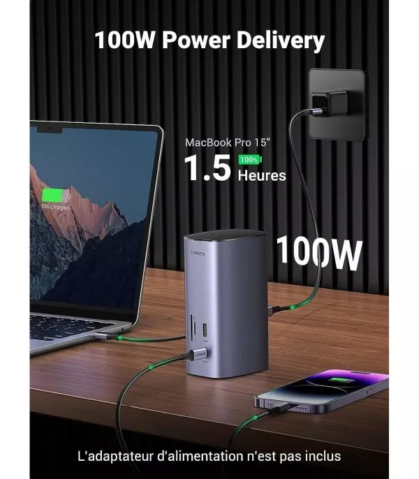 station d'accueil multifonctionnelle 12-en-1 Ugreen Revodok  (90325)