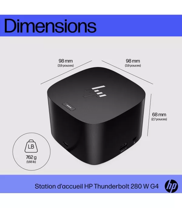 Station d’accueil HP Thunderbolt 280 W G4  (4J0G4AA)