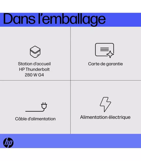 Station d’accueil HP Thunderbolt 280 W G4  (4J0G4AA)