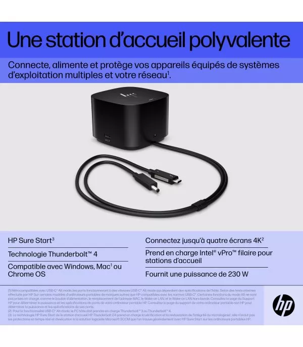 Station d’accueil HP Thunderbolt 280 W G4  (4J0G4AA)
