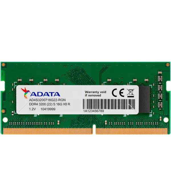 barrette-memoire-adata-sodimm-16gb-ddr4-3200-mhz-pc-portable-ad4s320016g22sgn Barrette mémoire ADATA SO-DIMM 16GB DDR4 3200 Mhz (AD4S320016G22-SGN)