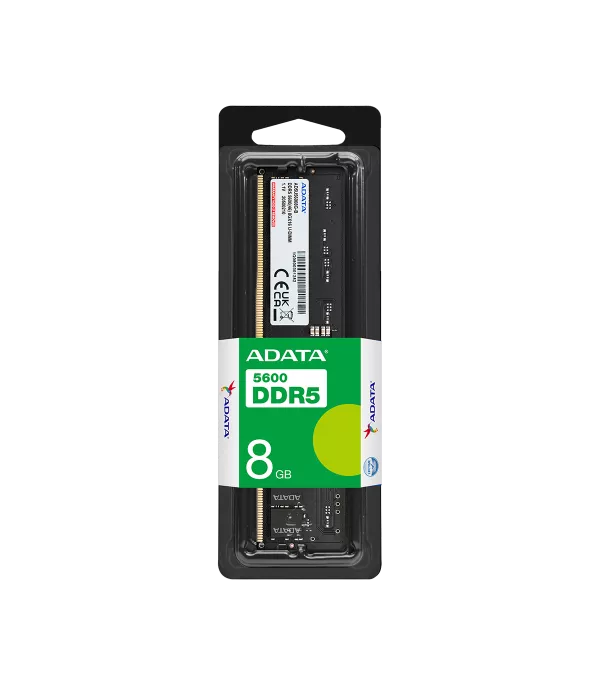 barrette-memoire-adata-udimm-8gb-ddr55600-mhz-ad5u56008gs Barrette mémoire ADATA U-DIMM 8GB DDR5-5600 MHz (AD5U56008G-S)