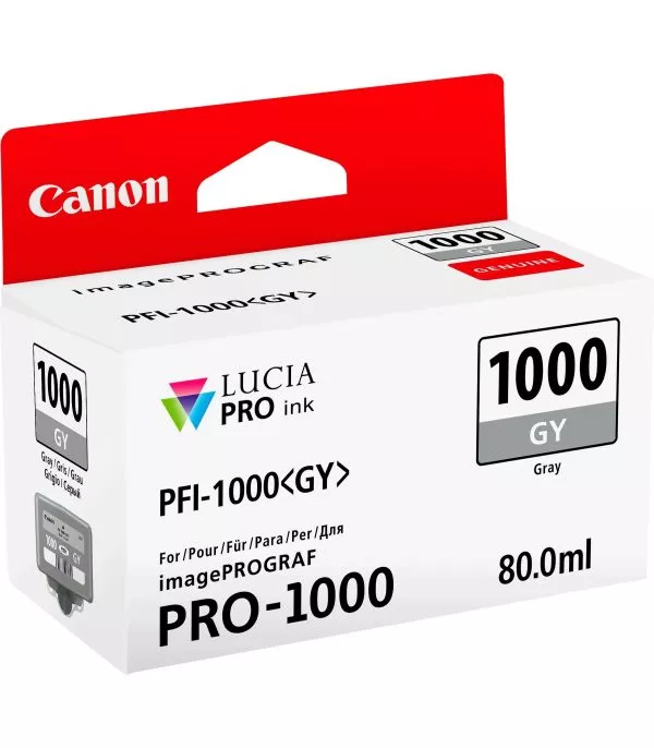 Canon PFI-1000 GY Gris - Cartouche d'encre Canon d'origine (0552C001AA)