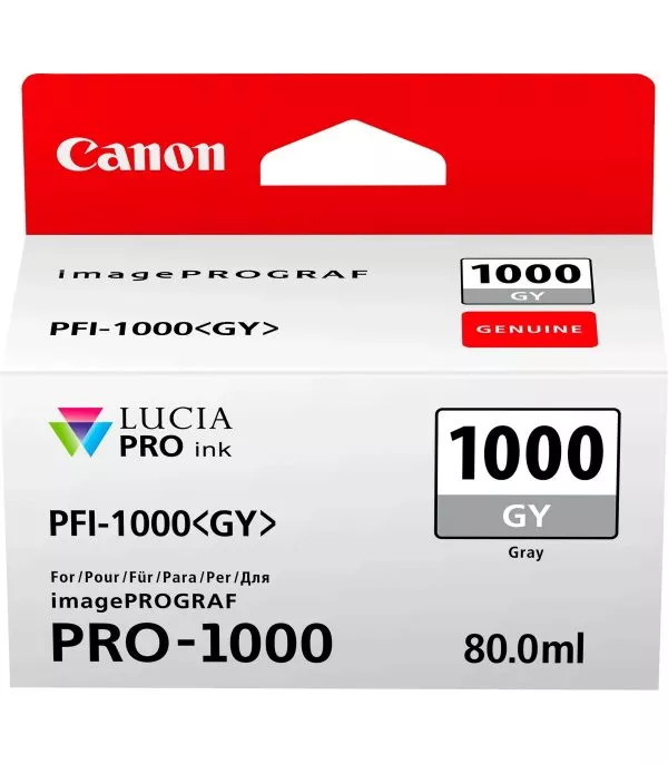 Canon PFI-1000 GY Gris - Cartouche d'encre Canon d'origine (0552C001AA)