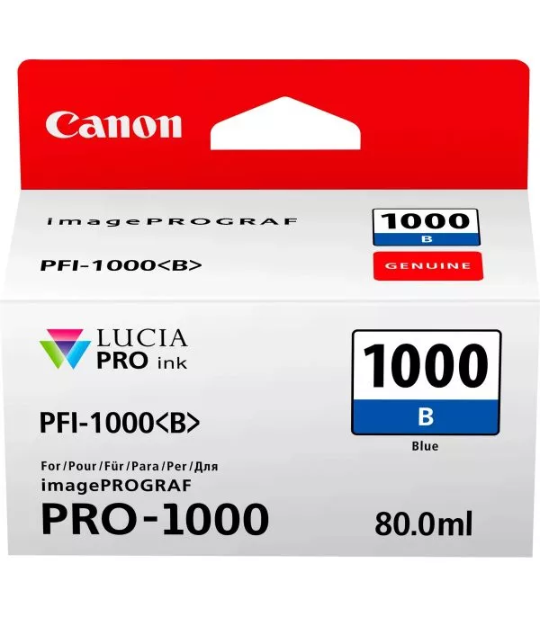 canon-pfi-1000b-bleu-cartouche-d-encre-canon-d-origine-0555c001aa Canon PFI-1000B Bleu - Cartouche d'encre Canon d'origine (0555C001AA)