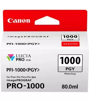 Canon PFI-1000PGY Gris Photo - Cartouche d'encre Canon d'origine (0553C001AA)