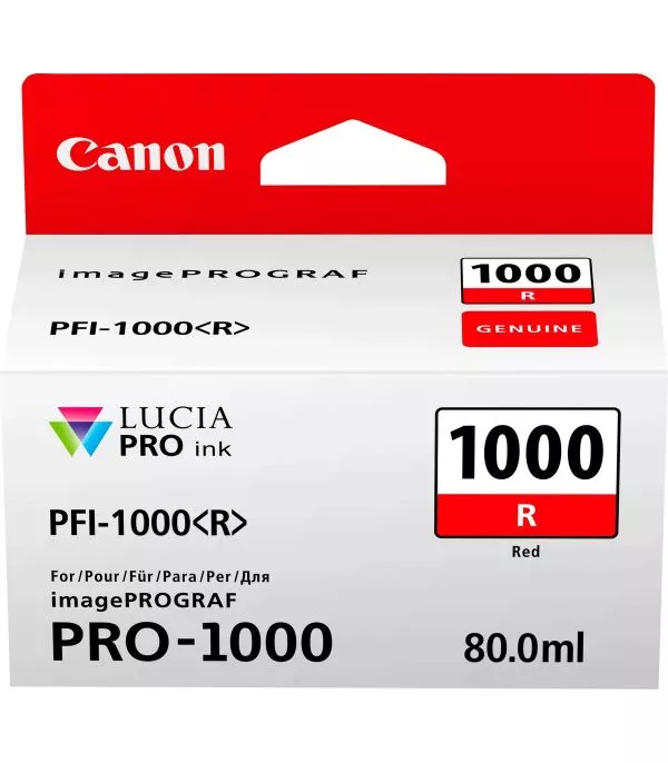Canon PFI-1000R Rouge - Cartouche d'encre Canon d'origine (0554C001AA)